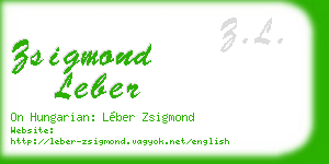 zsigmond leber business card