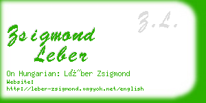 zsigmond leber business card